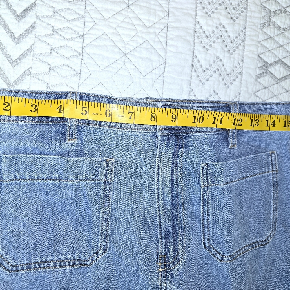 Mango Pockets Classic Blue Wide-Leg Women Jeans Sz 8 - Picture 3 of 8